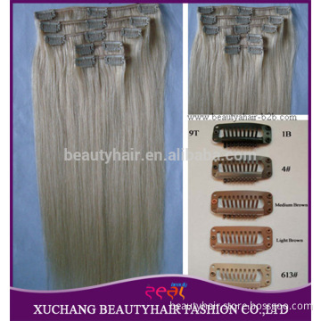 16"--24" Factory Wholesale Price Best Popular Blond Clip In Human Hair Extension